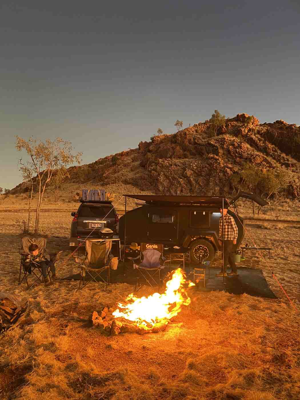 Mark, Rosie and Sam Hutton are living the van life in Australia