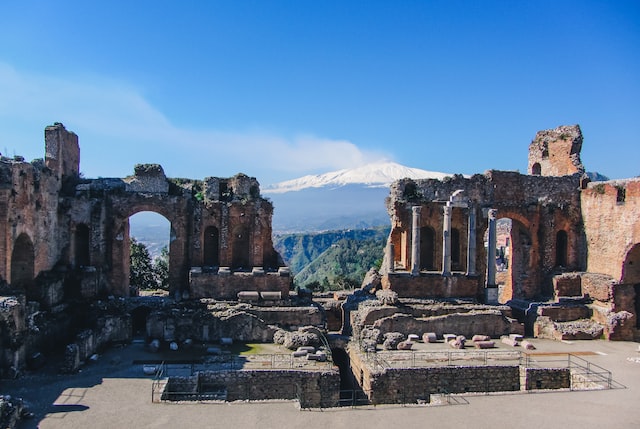 Teatro Antico in Taormina, Sicily, Italy. Must-do travel experiences.