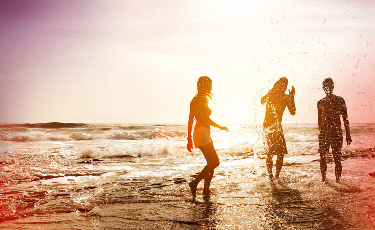 People at the beach