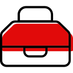 Suitcase icon symbolising employer-paid super and businesses that need super for their employees.